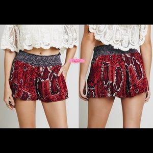 Free People Paisley Bubble Shorts Size M